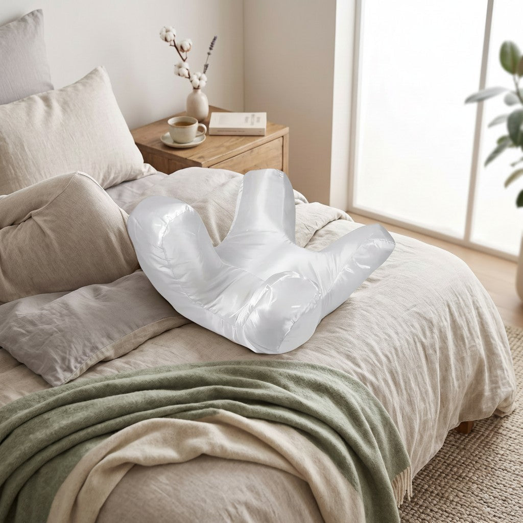 Contoured Face Support Pillow with Raised Pillars and Removable Washable Case