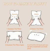 Soft Quilted Bed Pillows Microfiber Fill for Side Sleepers, 2 Pack