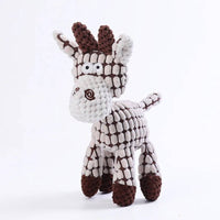 Plush Dog Toy with Reinforced Squeaker for Chewing and Fetch