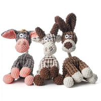 Plush Dog Toy with Reinforced Squeaker for Chewing and Fetch