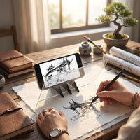 Smartphone Drawing Projector with Optical Lenses for Accurate Image Tracing