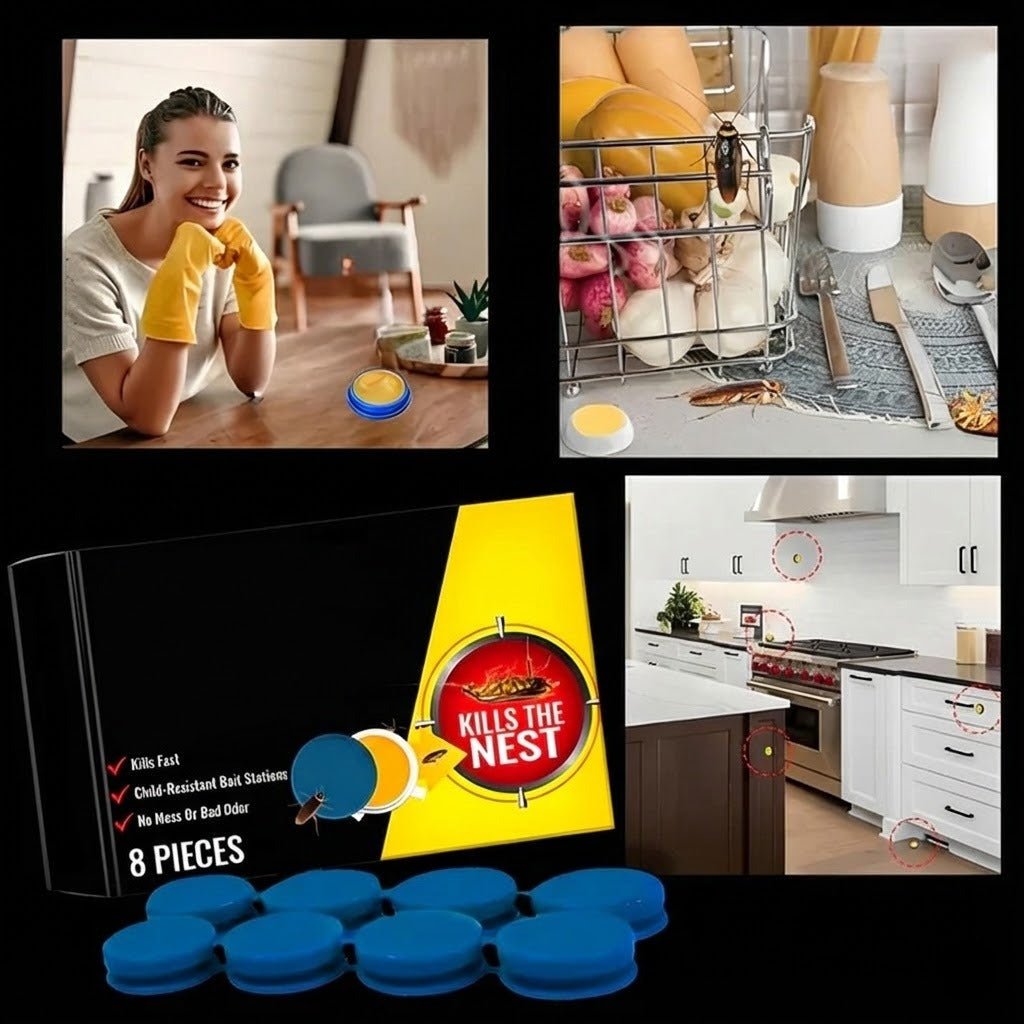 Indoor Cockroach Trap Station with Enclosed Gel Bait - Marova Shop