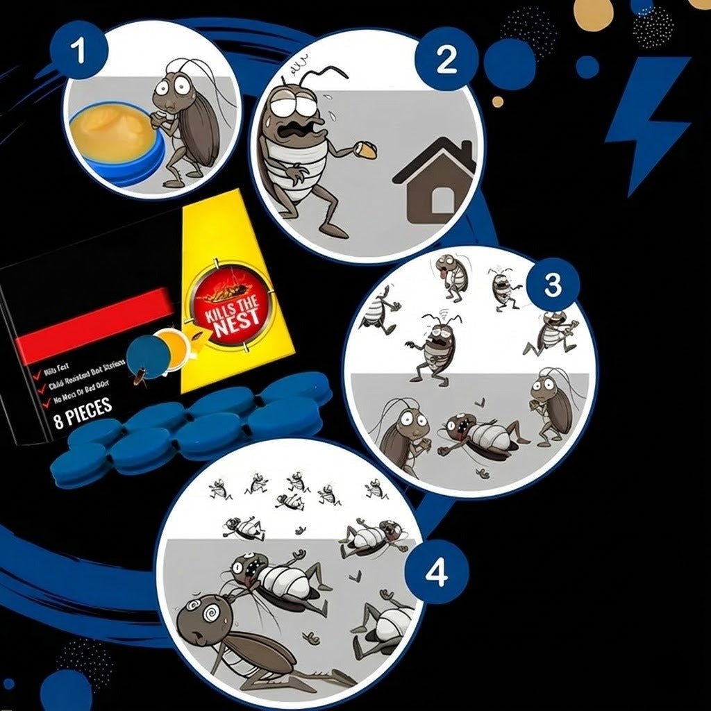 Indoor Cockroach Trap Station with Enclosed Gel Bait - Marova Shop