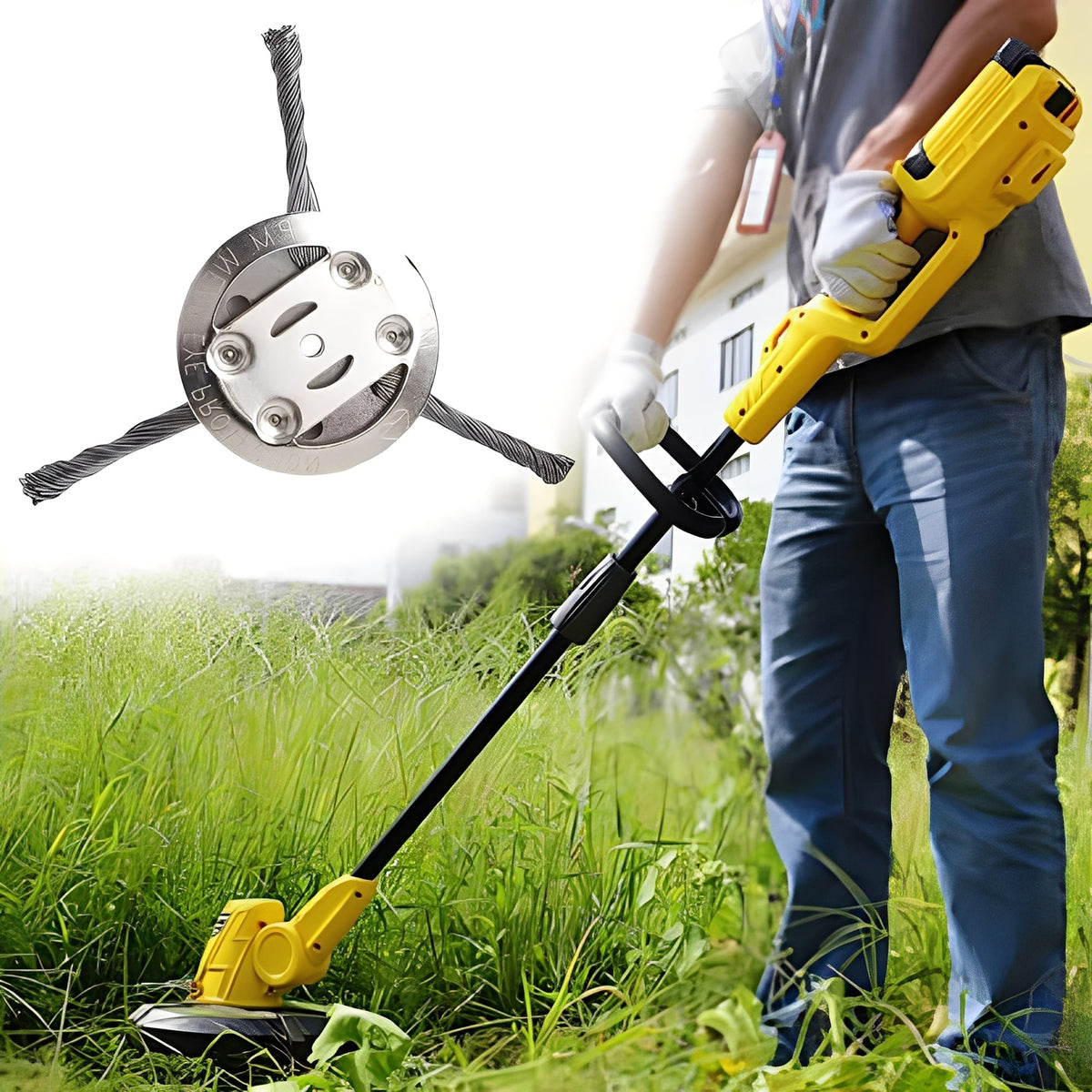 Lawn Mower Steel Brush Attachment for Weeds and Trimming - Marova Shop