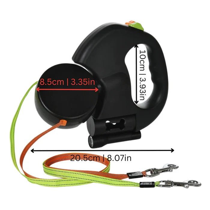 LED Lighted Dog Leash for Two Dogs - Marova Shop