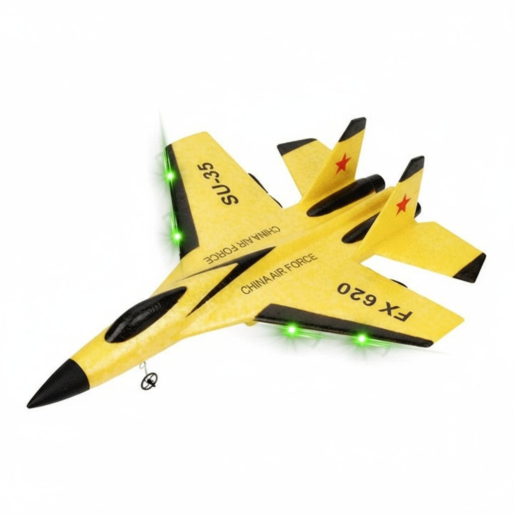 LED RC Glider Aircraft SU35 and SU57, 2.4GHz Remote Control - Marova Shop
