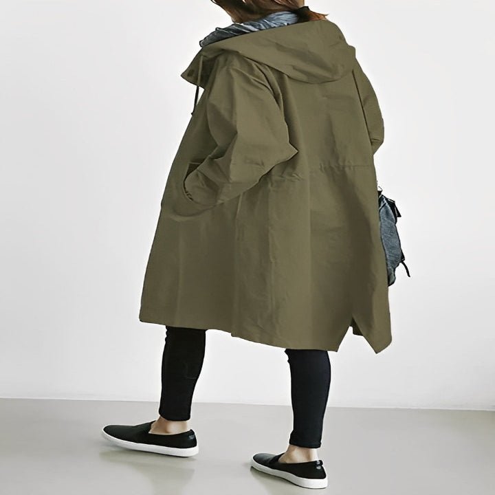 Long Trench Coat with Hood for Women - Marova Shop