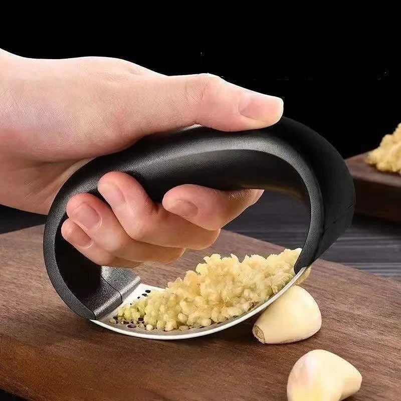 Manual Garlic Press Crusher, Black - Marova Shop