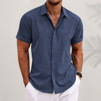 Button Down Shirt with Breathable Linen and Regular Fit for Men