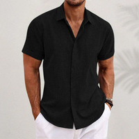 Button Down Shirt with Breathable Linen and Regular Fit for Men