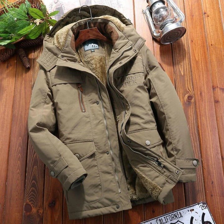 Mens Padded Fleece Jacket With Multiple Zip Pockets - Marova Shop