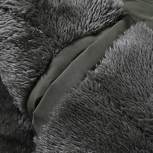 Mens Padded Fleece Jacket With Multiple Zip Pockets - Marova Shop