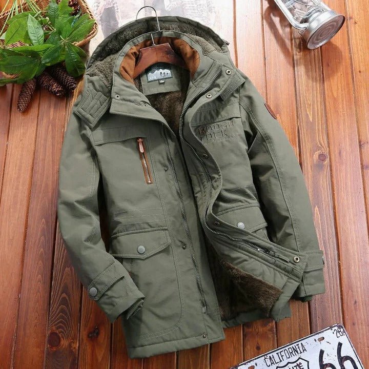 Mens Padded Fleece Jacket With Multiple Zip Pockets - Marova Shop