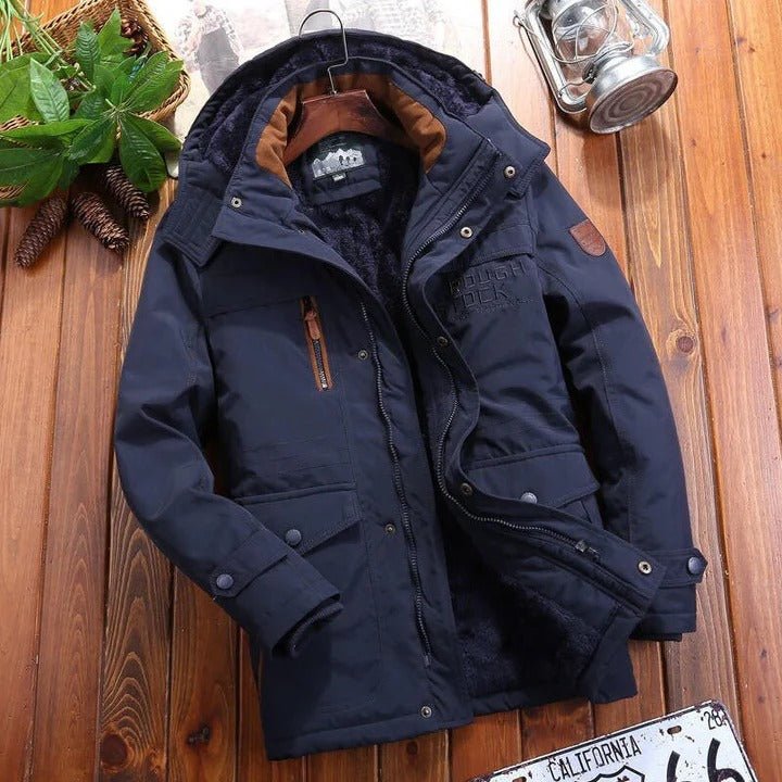 Mens Padded Fleece Jacket With Multiple Zip Pockets - Marova Shop