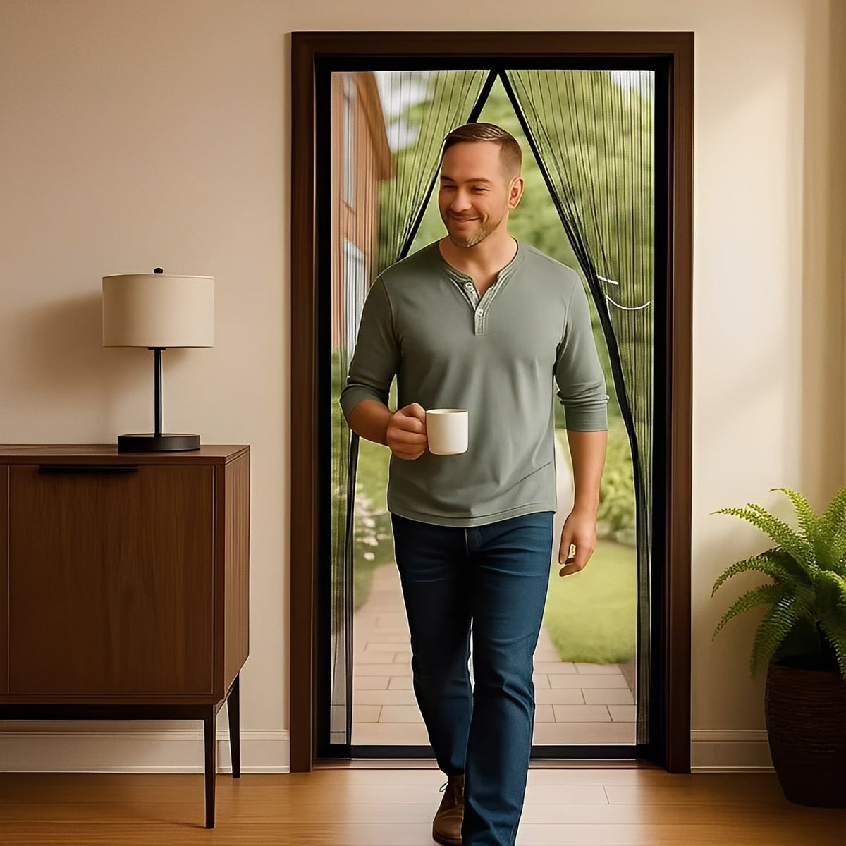 Mesh Door Screen with Magnetic Closure - Marova Shop