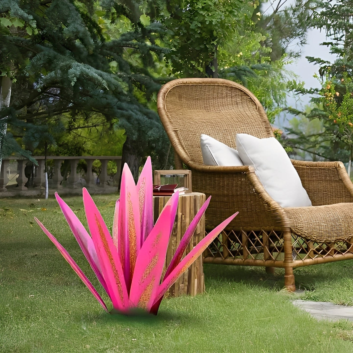 Metal Agave Americana Style Garden Decor for Indoor or Outdoor Display - Marova Shop