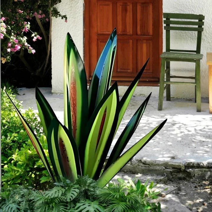 Metal Agave Americana Style Garden Decor for Indoor or Outdoor Display - Marova Shop