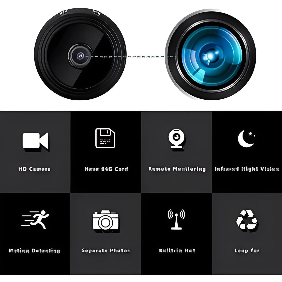 Mini Magnetic Wireless Camera with Rechargeable Battery - Marova Shop