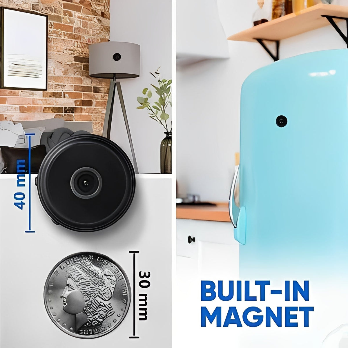 Mini Magnetic Wireless Camera with Rechargeable Battery - Marova Shop