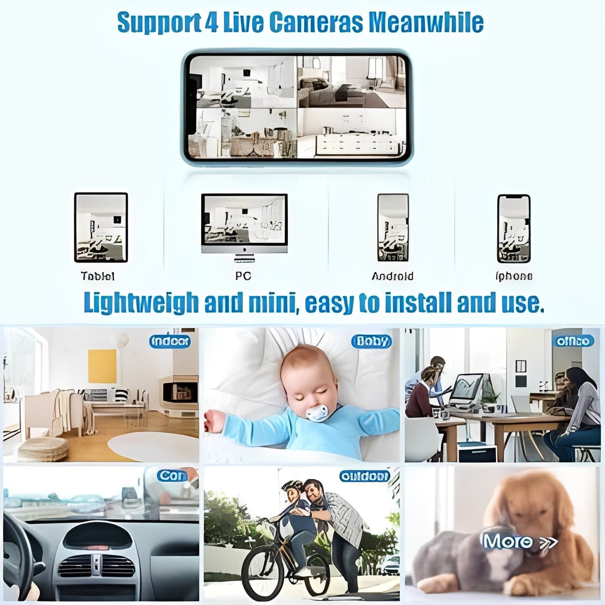 Mini Magnetic Wireless Camera with Rechargeable Battery - Marova Shop