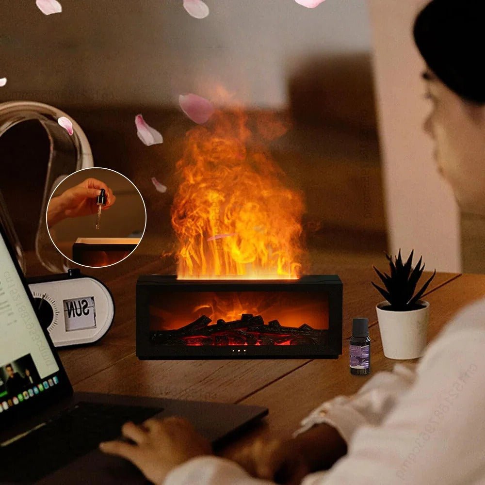 Mist Humidifier and Aroma Diffuser with Flame Effect - Marova Shop
