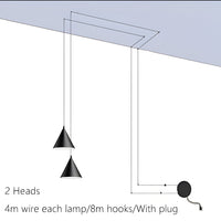 Modern Black Pendant Lamp, Minimalist Metal Hanging Light