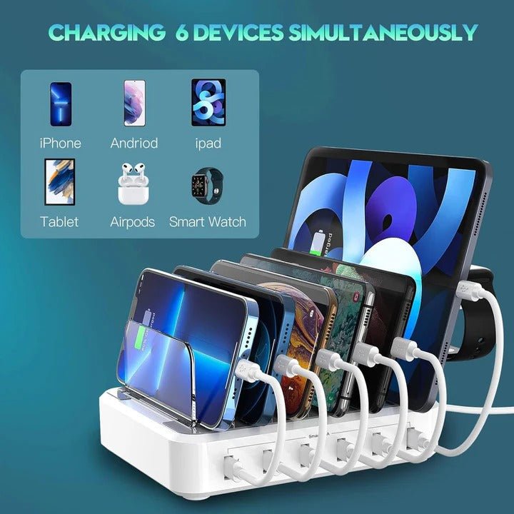Multiple Device Charging Station Organizer with Fast USB Charging - Marova Shop