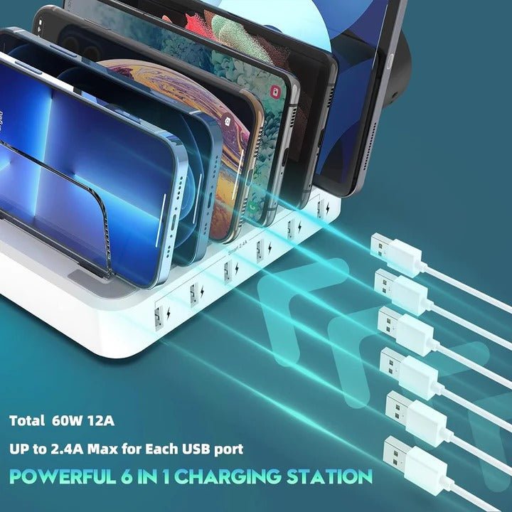 Multiple Device Charging Station Organizer with Fast USB Charging - Marova Shop