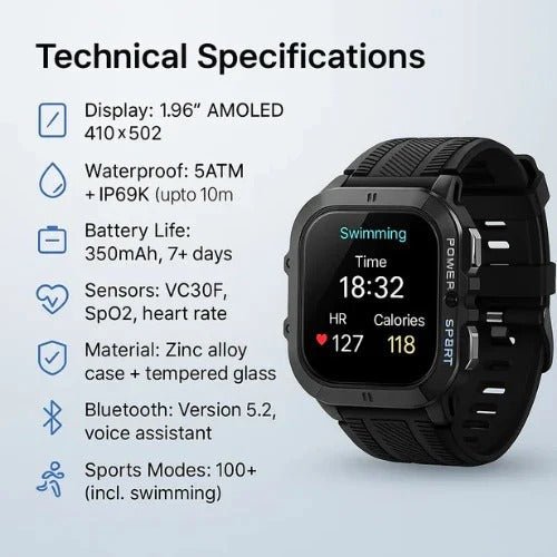 Outdoor Sports Watch with Water-Resistant Casing - Marova Shop