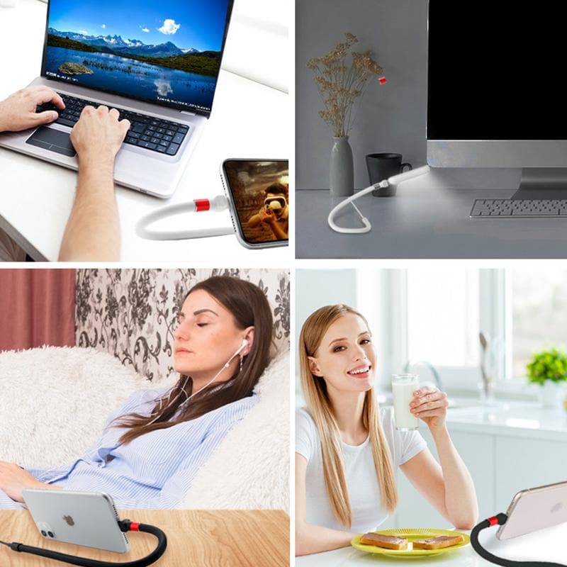 Universal Phone Holder with Integrated Cable Management