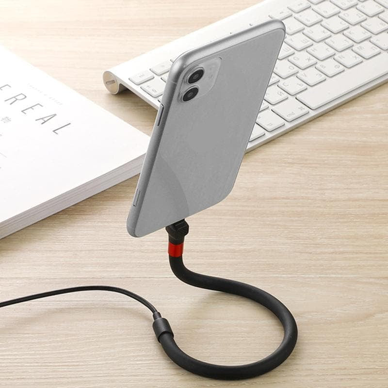 Universal Phone Holder with Integrated Cable Management