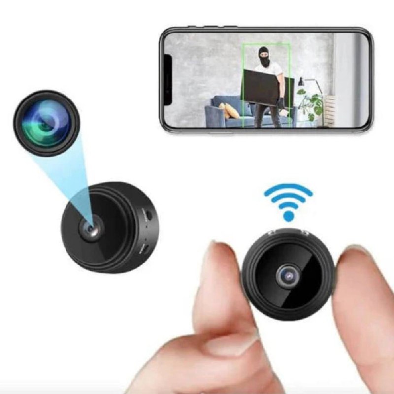 Compact WiFi Security Camera with HD Night Vision