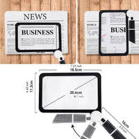 LED Full Page Magnifier with 5X Zoom for Reading and Crafting