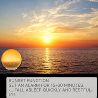 Sunrise Alarm Clock with Sunset Simulation, Bluetooth, App Control, FM Radio and USB Port