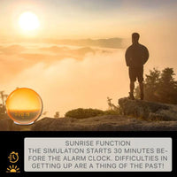 Sunrise Alarm Clock with Sunset Simulation, Bluetooth, App Control, FM Radio and USB Port