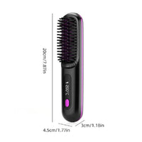 Electric Hair Straightening Brush, Fast and Gentle Styling with Anti-Frizz Ceramic Technology