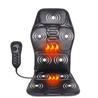 Heated Massage Seat Cushion with Remote Control, Vibration and Heat for Back, Neck and Hips, 5 Massage Zones