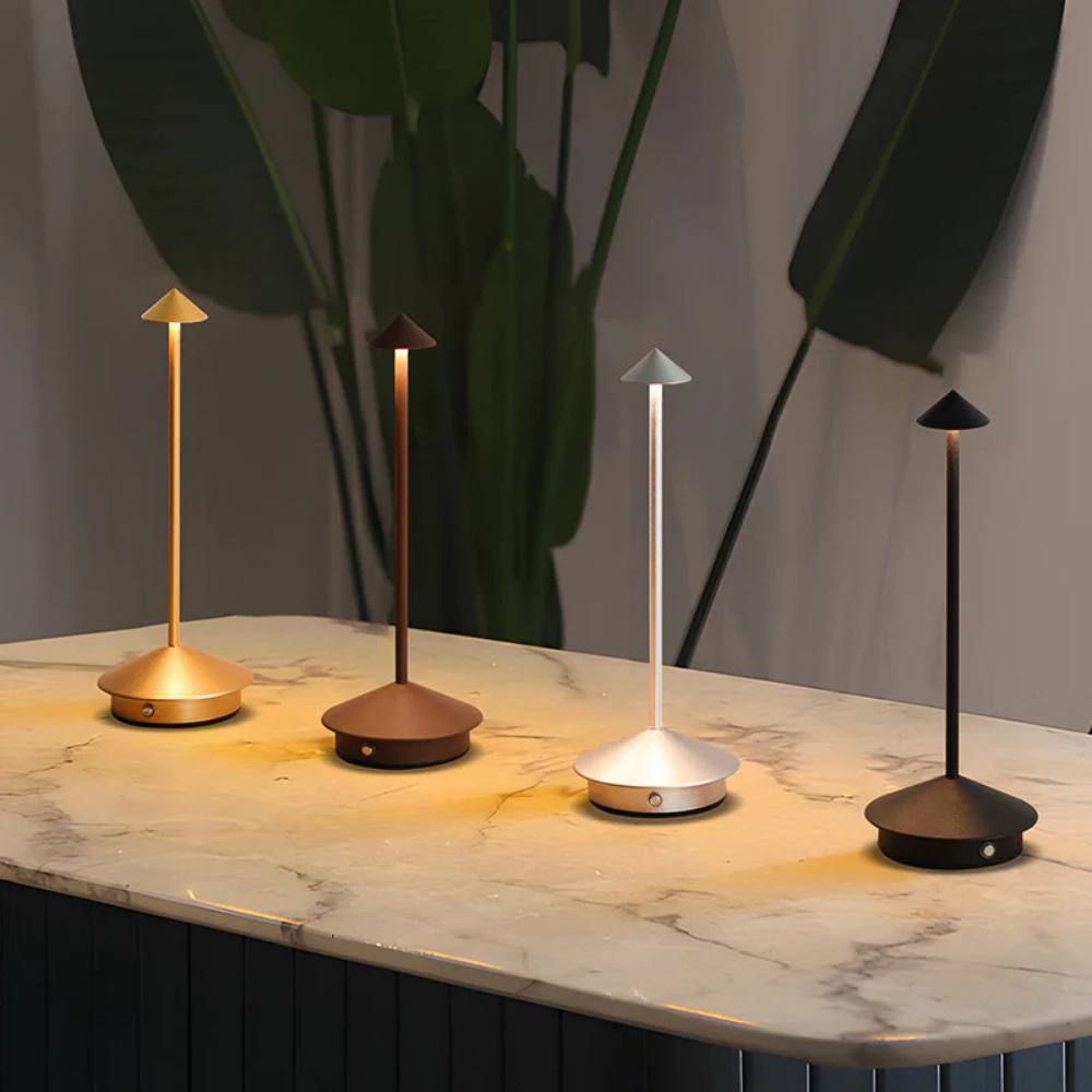 LED Table Lamp with Touch Control, Dimmable and Rechargeable Modern Design