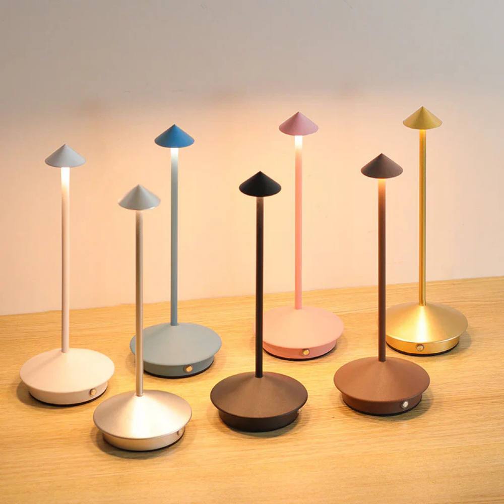LED Table Lamp with Touch Control, Dimmable and Rechargeable Modern Design