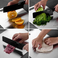 Stainless Steel Cutting Board, Hygienic Kitchen Board for Meat, Vegetables and Fruit