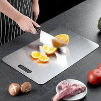 Stainless Steel Cutting Board, Hygienic Kitchen Board for Meat, Vegetables and Fruit