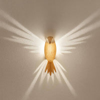 LED Wall Lamp Bird Design, 3D Light Effect with Wing Projection for Decorative Interior Lighting