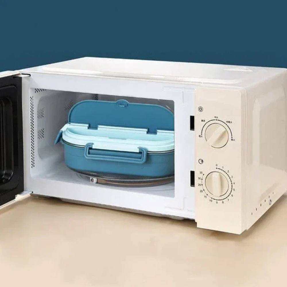 Thermal Lunch Box with Stainless Steel Insert, Leakproof and Multi Compartment Design