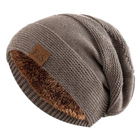 Winter Slouch Beanie for Men, Warm Acrylic Knit Hat for Cold Days