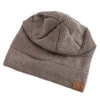 Winter Slouch Beanie for Men, Warm Acrylic Knit Hat for Cold Days