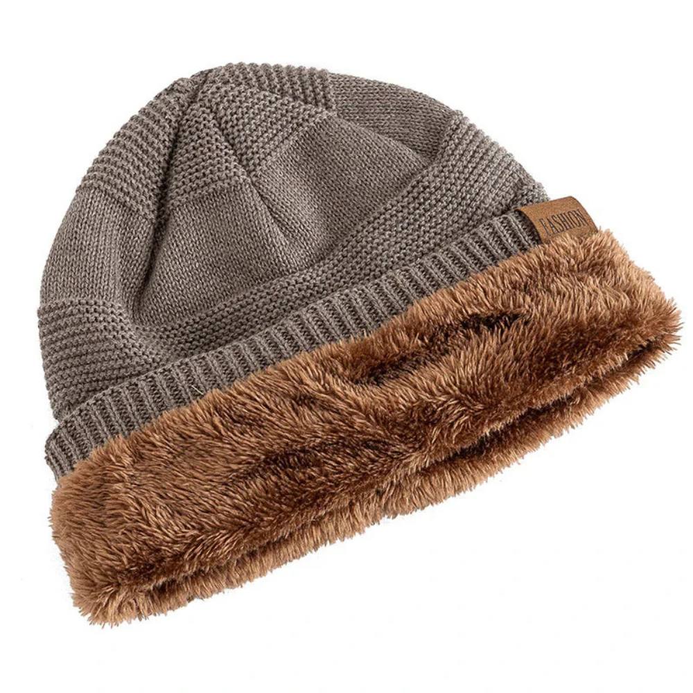 Winter Slouch Beanie for Men, Warm Acrylic Knit Hat for Cold Days