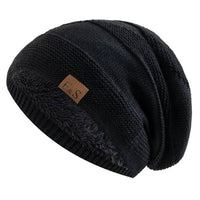 Winter Slouch Beanie for Men, Warm Acrylic Knit Hat for Cold Days