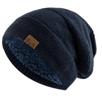 Winter Slouch Beanie for Men, Warm Acrylic Knit Hat for Cold Days