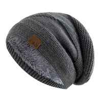 Winter Slouch Beanie for Men, Warm Acrylic Knit Hat for Cold Days