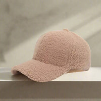 Adjustable Teddy Fabric Cap for Cold Months, Casual Fall and Winter Hat